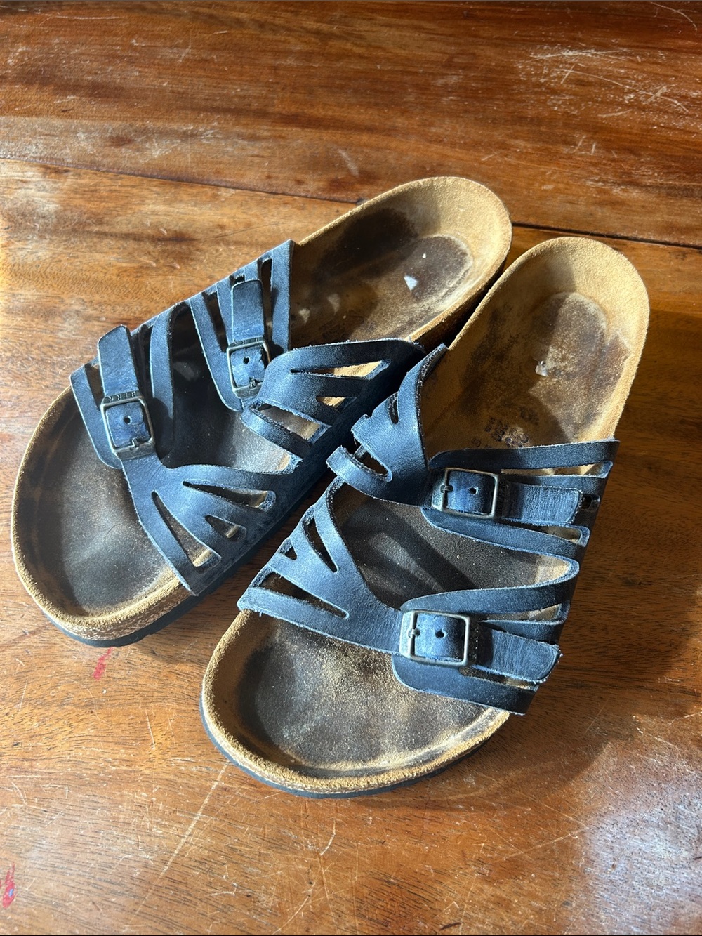 Birkenstock Black Strappy Slip-On Sandals